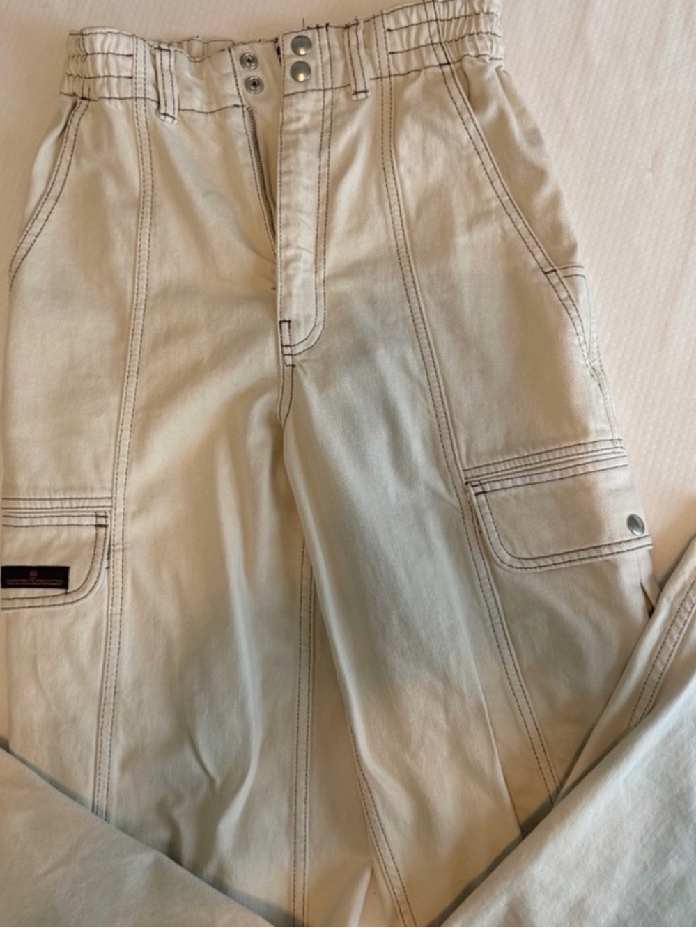 Urban Outfitters Cream Cargo Pants